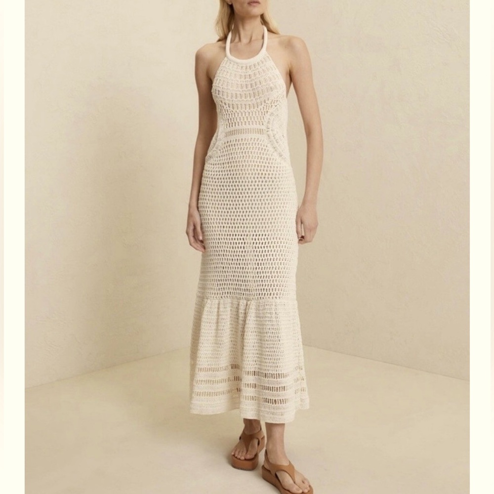 (NWOT) A.L.C. Antonia Crochet Halter Dress Size XS